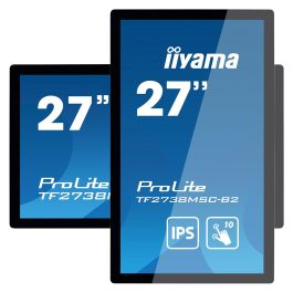 IIYAMA TF2738MSC-B2 68.6cm (27") Full HD 1920x1080 LED IPS 5ms 16:9 Pantalla Táctil Multi-Toque 10Ptos HDMI+DVI+DP Negro