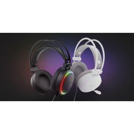 GENESIS NSG-2308 Neon 613 G2 Auriculares Gaming de Diadema Alámbricos con Micrófono, USB y Jack 3.5mm, 50mm, RGB, Blanco