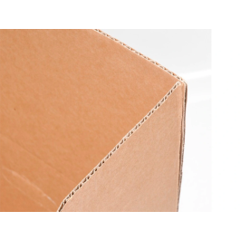 Q-connect Caja para embalar americana con fondo automático, cartón canal simple 3 mm, Kraft 425x300x200 mm (25 litros)