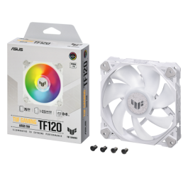 ASUS TUF GAMING TF120 ARGB WHITE EDITION Carcasa del ordenador Refrigerador de aire 12 cm Blanco 1 pieza(s) ASUS TUF GAMING TF120 ARGB WHITE EDITION Carcasa del ordenador Refrigerador de aire 12 cm Blanco 1 pieza(s)