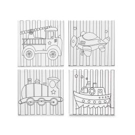 Lienzo Pincello Madera Tela 12 Unidades