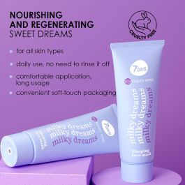 7DAYS Mascarilla para Dormir Milky Dreams 80 ml con Ácido Hialurónico y Vitamina E