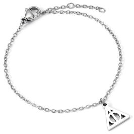 THE CARAT SHOP Pulsera Reliquias de la Muerte Harry Potter, acero inoxidable hipoalergénica, ajustable 16-18 cm