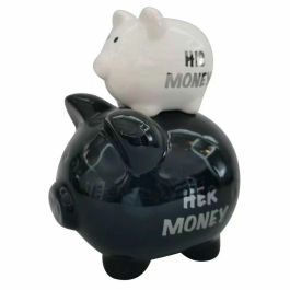 Hucha Kids DKD Home Decor Negro Blanco 13 x 21 x 15 cm Hucha Kids DKD Home Decor Negro Blanco 13 x 21 x 15 cm