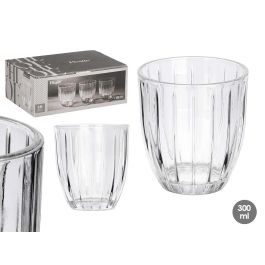 Vivalto Vaso de Agua de Vidrio con Rayas 300 ml Transparente, apto para Lavavajillas (Set de 24) Precio: 22.58999941. SKU: B13WTG8L76