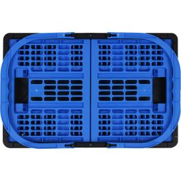 Inde Caja Plegable con Asas 16L Azul/Negro 39x25.5x21 cm (10 Unidades)