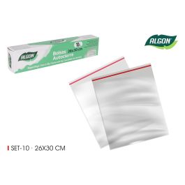 Set de 10 bolsas con cierre hermético Algon 26x30 cm (24 Cajas) Precio: 17.78999959. SKU: B1J4QGZCKD