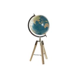 Globo Terraqueo Colonial DKD Home Decor Marron Azul 22 x 45 x 22 cm