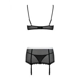 Conjunto de Lencería con Encaje Obsessive Maidme S/M Negro