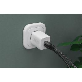 Digitus Cargador USB-C 2 Puertos 65W, 2x USB-C (45W+20W), GaN, para Smartphone/Tableta, Blanco
