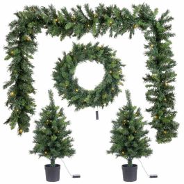 Árbol de Navidad Verde PVC 80 x 50 x 18 cm (4 Unidades) Precio: 135.49999991. SKU: B1E8EJYCH5