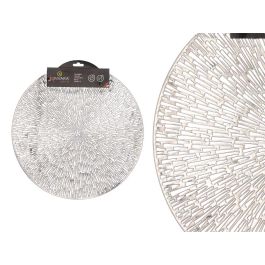 Salvamantel redondo flor plateado Kinvara 38x38 cm (48 Unidades) Precio: 55.98999967. SKU: B15TK5PDDJ