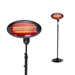 Edm Estufa de cuarzo de exterior con pie - 2000W, 3 niveles de potencia, protector de sobrecalentamiento, IPX4 Precio: 61.49999966. SKU: S7900011