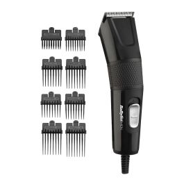 Babyliss Power Clipper - Máquina corta cabellos, cabezal metálico, cuchillas de acero inoxidable, 8 guías de corte, 9 longitudes, incluye accesorios