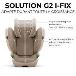 CYBEX CYB4063846470105 Silla de coche Solution G2 i-Fix Plus Fabric - Gris piedra