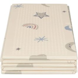 Nuby NUB0048526251261 Alfombra de juego reversible Arcoíris 200 x 150 x 1 cm para bebés y niños