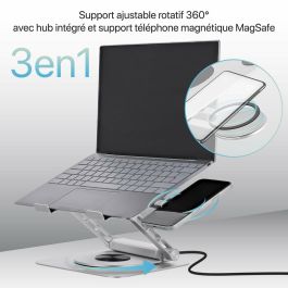 Soporte para Portátil T'NB iClick Metal Moderno Rotación de 360º Soporte para Portátil T'NB iClick Metal Moderno Rotación de 360º