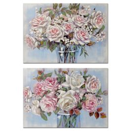 Cuadro Shabby DKD Home Decor Azul Blanco 3 x 70 x 100 cm (2 Unidades) Precio: 60.5. SKU: S3039081