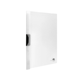 Liderpapel Dossier Pinza Lateral Polipropileno DIN A4 Transparente 60 Hojas Pinza Deslizante
