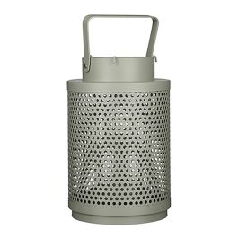 Mica Decorations Farol portavelas Barney verde Ø16x25cm