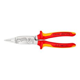 Knipex Alicates para instalaciones eléctricas cromado 200 mm - Sujetar, doblar, desbarbar, cortar, pelar y crimpar Precio: 73.50000042. SKU: S7914511