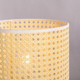 Lámpara de Mesa Shakhty de Ratán con Casquillo E27 Estilo Boho-Chic para Salón Dormitorio SKD-T1009