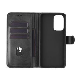 eSTUFF Funda billetera PU WALES para Samsung Galaxy A33, cuero, tarjetero, soporte, protección contra rasguños y golpes - Negra