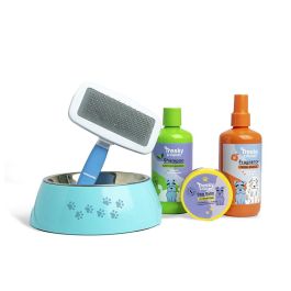 Tresky & Friends Estuche Limpieza Mascota 5 pz: Champú Té Verde, Bálsamo Manzanilla, Cepillo y Bol para Perros y Gatos Precio: 14.49999991. SKU: B139L6XJ69