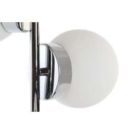 DKD Home Decor Lámpara Sobremesa Moderno Plateado Blanco 26 x 59 x 26 cm