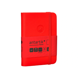 Antartik Cuaderno A7 Tapa Dura Hojas Lisas Rojo 80 Hojas 80gr FSC