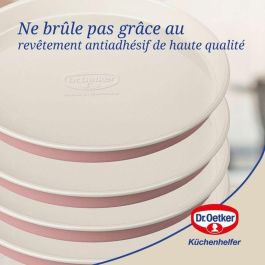 Dr. Oetker FAC1703290489406 - Juego de 2 Moldes Redondos Antiadherentes para Tartas y Bizcochos Multicapa - Retro - 18 y 20 cm