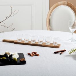 Juego De 6 Chupitos Con Tabla Acacia Cook Concept