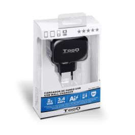 Tooq TQWC-1S02 Cargador de Pared 2 USB 17W Negro Precio: 6.50000021. SKU: S0208500