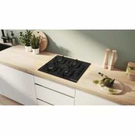 Bosch POP6B6K30 Placa de Gas Serie 2, 4 Quemadores, Color Negro, Medidas 52 x 59 x 5,4 cm