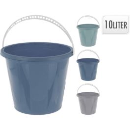 Cubo redondo 10l plástico colores azul, verde y gris