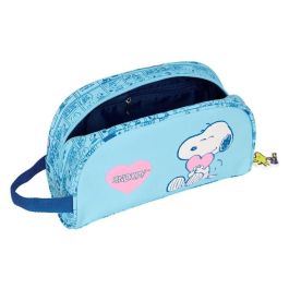 Neceser de Viaje Snoopy Love Azul claro 26 x 16 x 9 cm