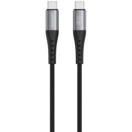 4smarts PrimeCord Cable USB-C 60W 1.5m Negro para Carga y Sincronización de Dispositivos