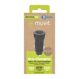 muvit for change cargador coche Tipo C PD 20W negro