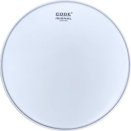 Code Parche Tom Signal Coated Blanco 14" - 14 mil, Sonido Profundo y Ataque, Tecnología GripTight