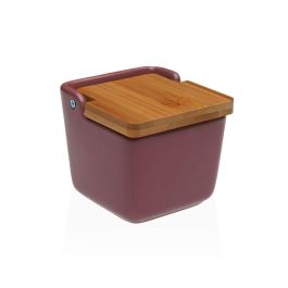 Salero con Tapa Versa BURGUNDY Cerámica 8,8 x 8,5 x 8,8 cm Precio: 7.49999987. SKU: B193W9TGAC