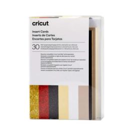 Cricut 2009470 Cartón y Papel de Construcción 30 Hojas - Negro, Crema, Oro, Rojo, Gris Pardo, Blanco