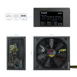 TOOQ TQAPOLO-600SP Fuente de Alimentación 600W PFC Activo ATX Ventilador 14cm
