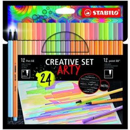 Stabilo Creative Set Arty - 12 Point 88 + 12 Pen 68, 24 Unidades, Colores Surtidos, Estuche Precio: 16.89000038. SKU: S8417796