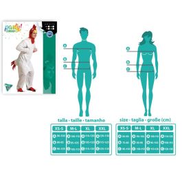 Disfraz Gallo Hombre Adulto Blanco XL