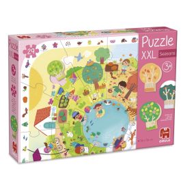 GOULA Puzzle XXL Estaciones del Año, 29 Piezas de Madera Educativo para Niños +3 Años, 1110100764