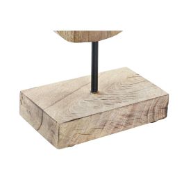 DKD Home Decor Figura Moderna con Diseño Columpio Marrón Plateado de Mango y Aluminio - 9x62x18 cm (2 Unidades)