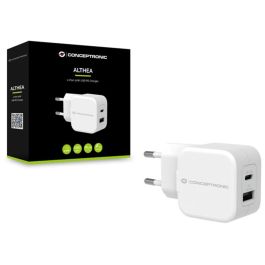 Conceptronic Cargador USB-C PD 20W, Carga Rápida Power Delivery 3.0 para Nintendo Switch, iPad, iPhone, Samsung Galaxy