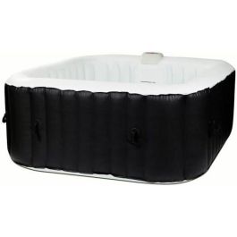 Sunspa Spa Hinchable Cuadrado Laminado para 4 Personas con Calentador hasta 40°C y Motor Integrado - 1.55 x 0.65 m