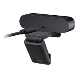Logitech BRIO 4K Cámara Web, 4K Ultra HD, 13 MP, 90 fps, Zoom 5x, Campo de Visión 90°, Micrófono Dual Omnidireccional, USB-C a USB-A, Color Negro