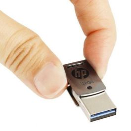 PENDRIVE HP X5000M 128GB - CONECTORES USB-A / USB TIPO-C - 150MB/S LECTURA - OTG - USB 3.1 - ACERO INOX.